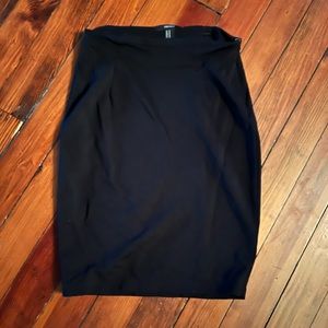 Forever 21 black high waisted skirt, form fitting, w side zipper, size US medium